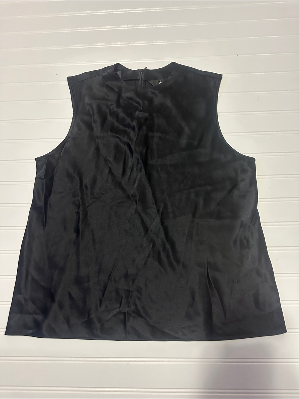 Banana Republic 100% Silk Black Sleeveless Shell Blouse Top Medium